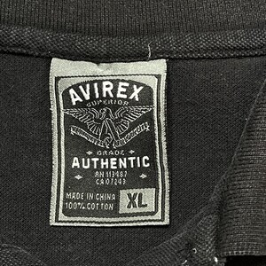 Camisa polo vintage Avirex con estampado integral, talla XL para hombre, manga corta y cuello. imagen 4
