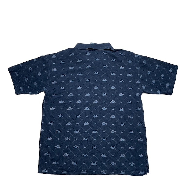 Camisa polo vintage Avirex con estampado integral, talla XL para hombre, manga corta y cuello. imagen 3