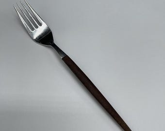 1 Vintage Epic Forged Stainless Steel Japan Flatware SHORT FORK Canoe