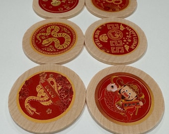Lunar New Year Memory Game: Snake 2025, Montessori Sensory Bin