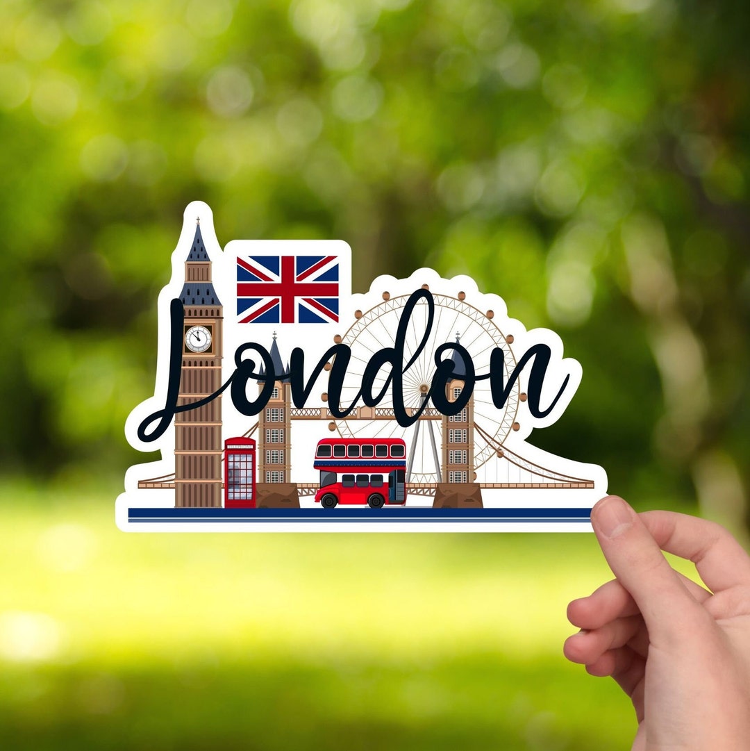 London Sticker London Laptop Decal London Cityscape Vinyl Etsy