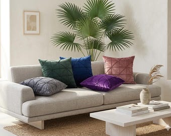 Paar Plissee Samt Kissenbezüge Luxus Dekokissenbezüge Weiche Sofa Kissenbezüge Moderne Wohnkultur Kissen Set