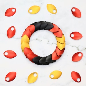 Pulsera elástica Rubber Pride Dragon Scale - Aluminio anodizado premium