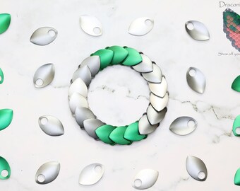 Grayromantic Pride Dragon Scale Stretch Bracelet - Premium Anodized Aluminum