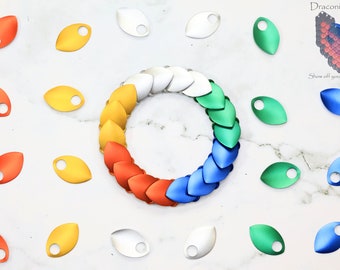 Questioning Pride Dragon Scale Stretch Bracelet - Premium Anodized Aluminum