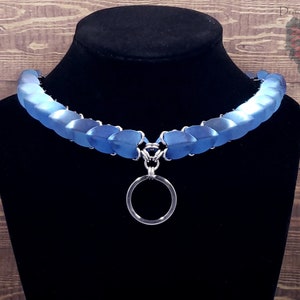 Dark Blue Titanium Dragon Scale Choker