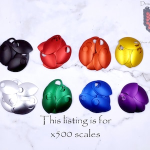 x500 MEDIUM PREMIUM AA Dragon Scales for making scale mail and chainmail Jewelry - Medium Anodized Aluminum