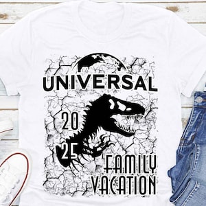 2025 New Custom Universal Family Vacation Shirt, Universal Dinosaur Personalized Matching Shirts, My First Universal Dinosaur Trip. DS03