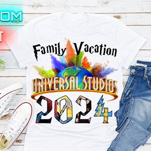 New Custom 2024 Universal Family Matching Shirt, 2024 Universal Family Vacation Shirts. Universal Personalized Matching Shirts. DT179
