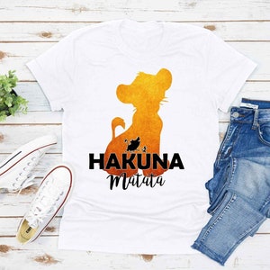 Hakuna Matata Customizable Disney Family Matching Shirts, Lion King Personalisable Family Shirts, Matching Family Disney Trip Shirts. DT191