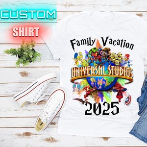 Custom Universal Family Shirt, Universal Family Vacation Shirts. Universal Personalized Matching Shirts. Universal Spring Break Trip. DT170