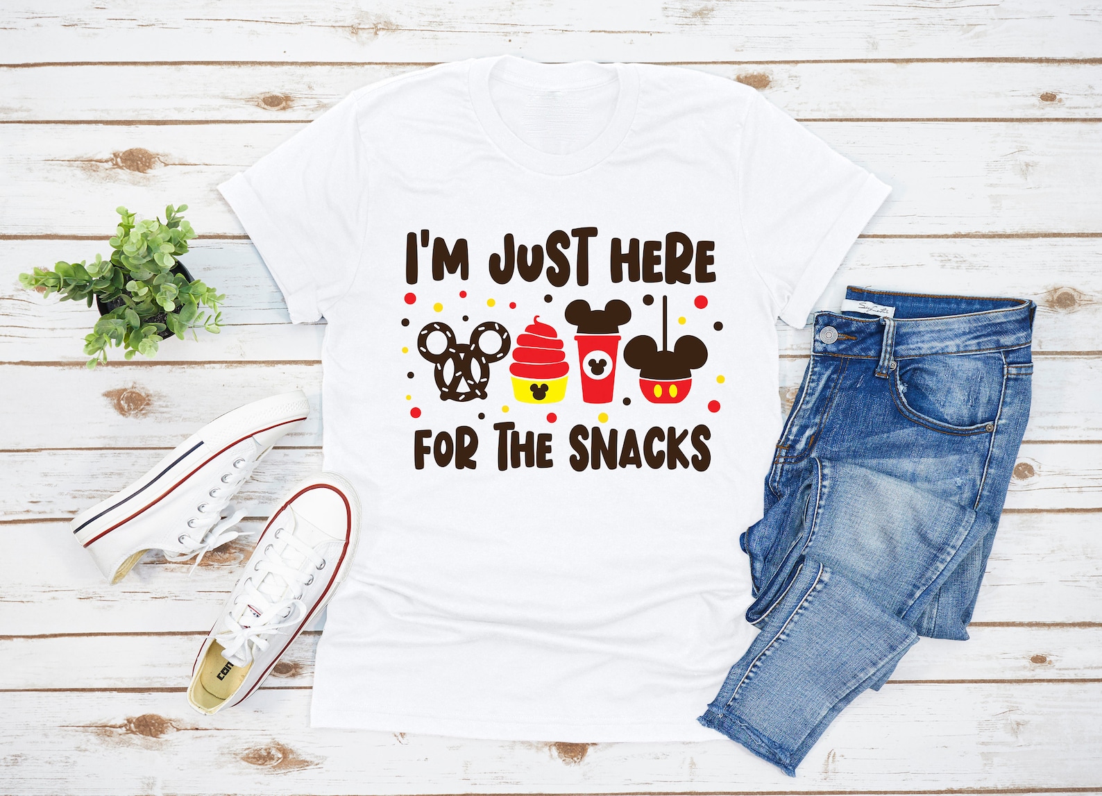 I M Just Here For The Snacks Disney Shirt