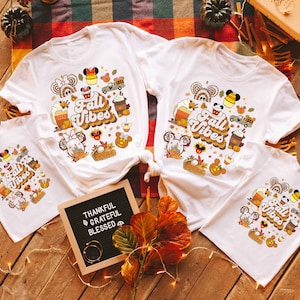 Fall Vibes Disney Halloween Matching Shirts. Mickey & Minnie Trick Or Treat Halloween Disney Matching Shirts. Halloween Spooky Vibes. DT286