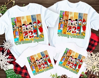 Custom Christmas Slides Candles Disney Style Family Shirts, Personalized Christmas Squad Shirts. Matching Christmas Disney Shirts DT278