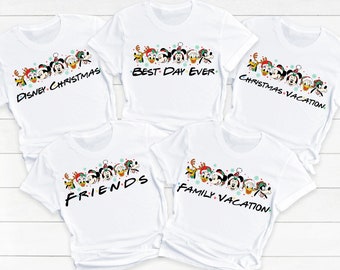 Friends Inspired Disney Christmas Shirt. Custom Christmas Disney Family Matching Shirt, Winter Christmas Disney Family Vacation Shirt. DT229