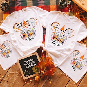 Custom Disney Birthday Halloween Crew Squad Boy Girl Shirts. Personalized Halloween Trick Or Treat, Spooky Vibes, Masquerade Shirts. DT284