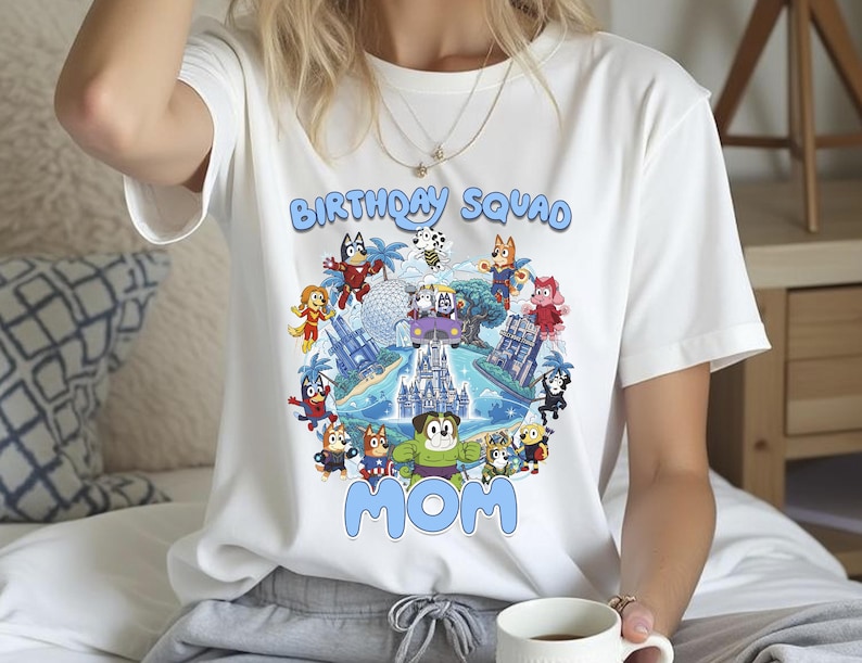 Blue Super Heroes 2025 Disney Family Vacation Matching Shirts, Birthday ...