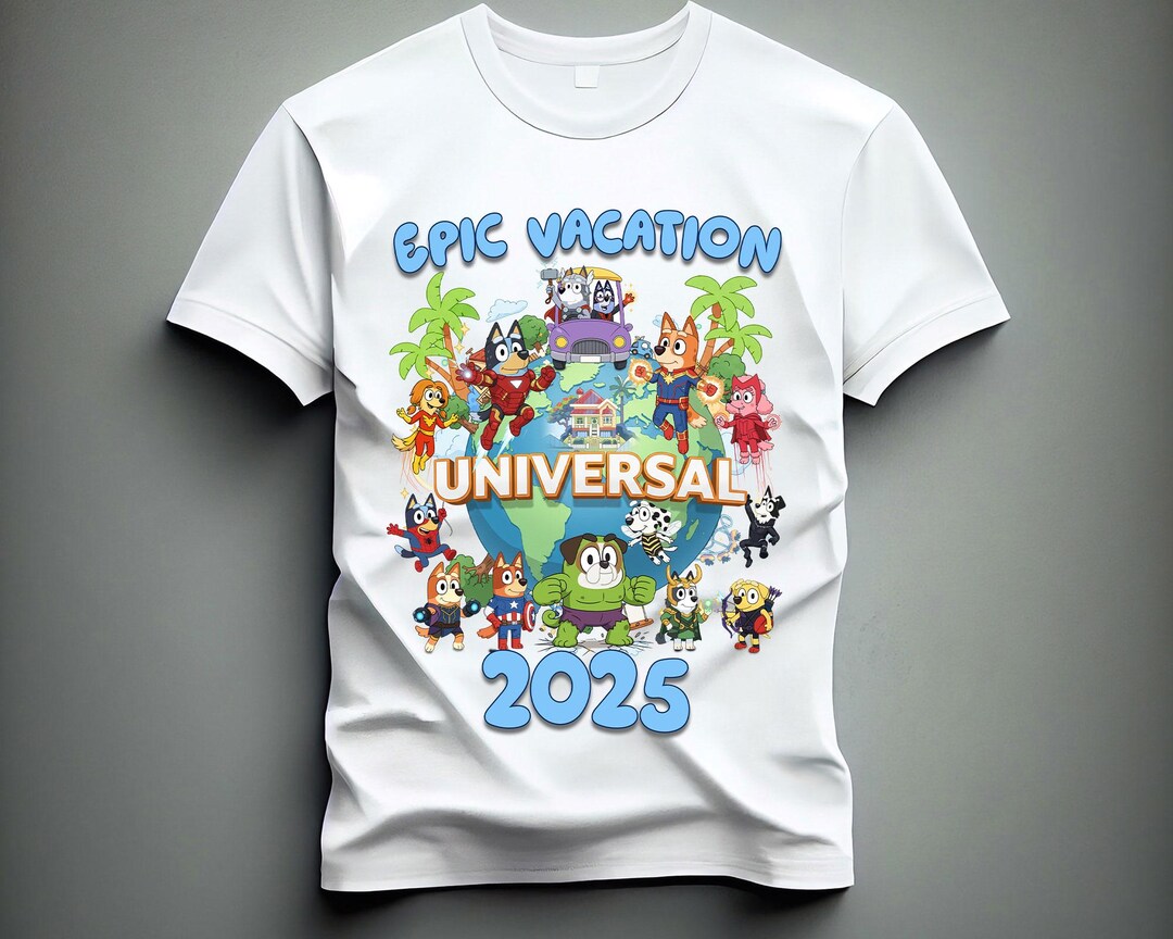 Blue Super Heroes 2026 Universal Family Vacation Matching Shirts ...
