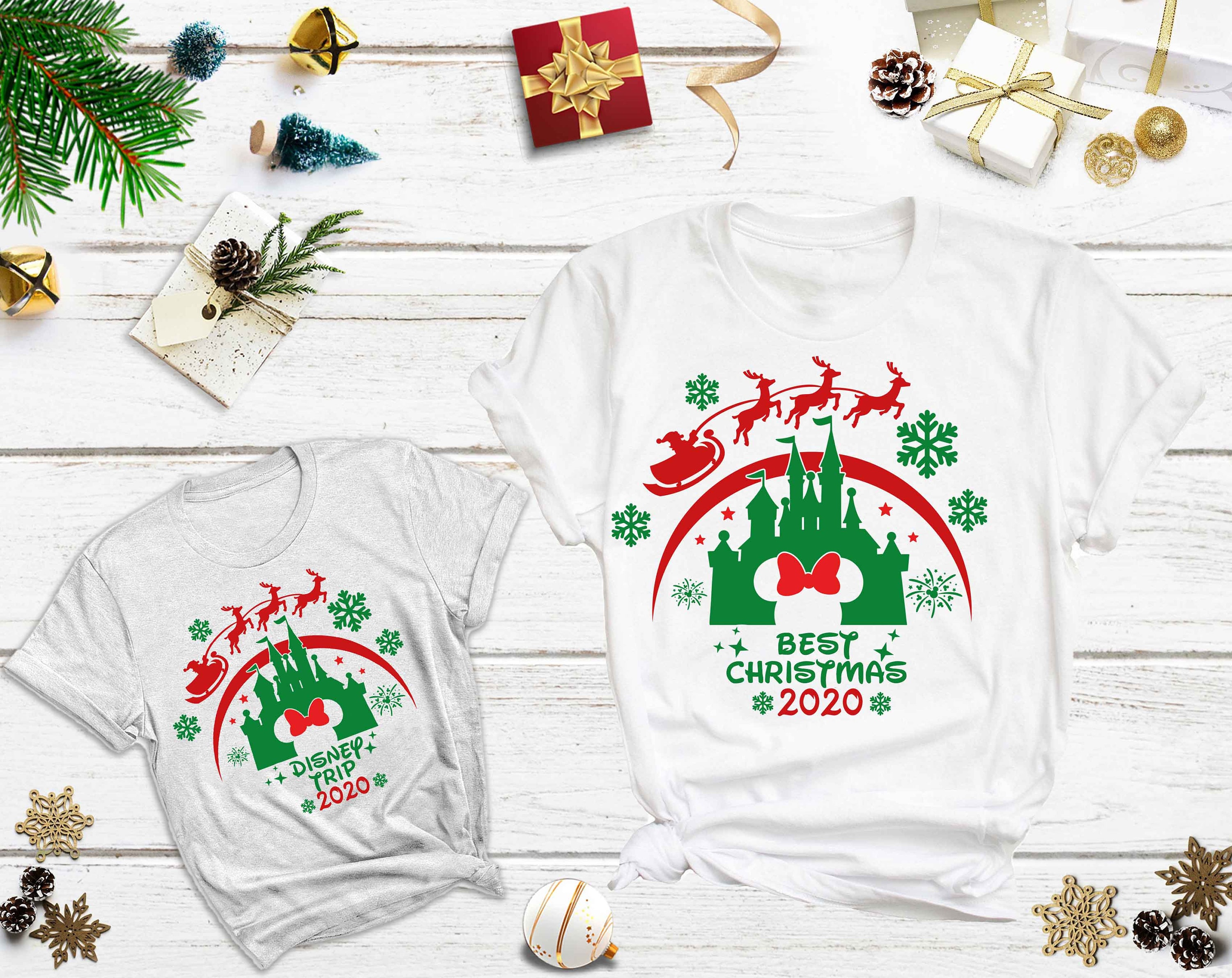 Disney Custom Christmas Shirt. Santa's Sleigh Family Etsy