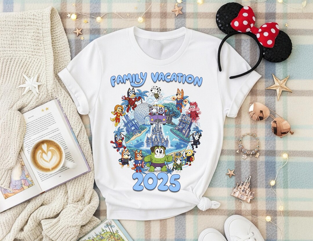 Blue Super Heroes 2025 Disney Family Vacation Matching Shirts, Birthday ...