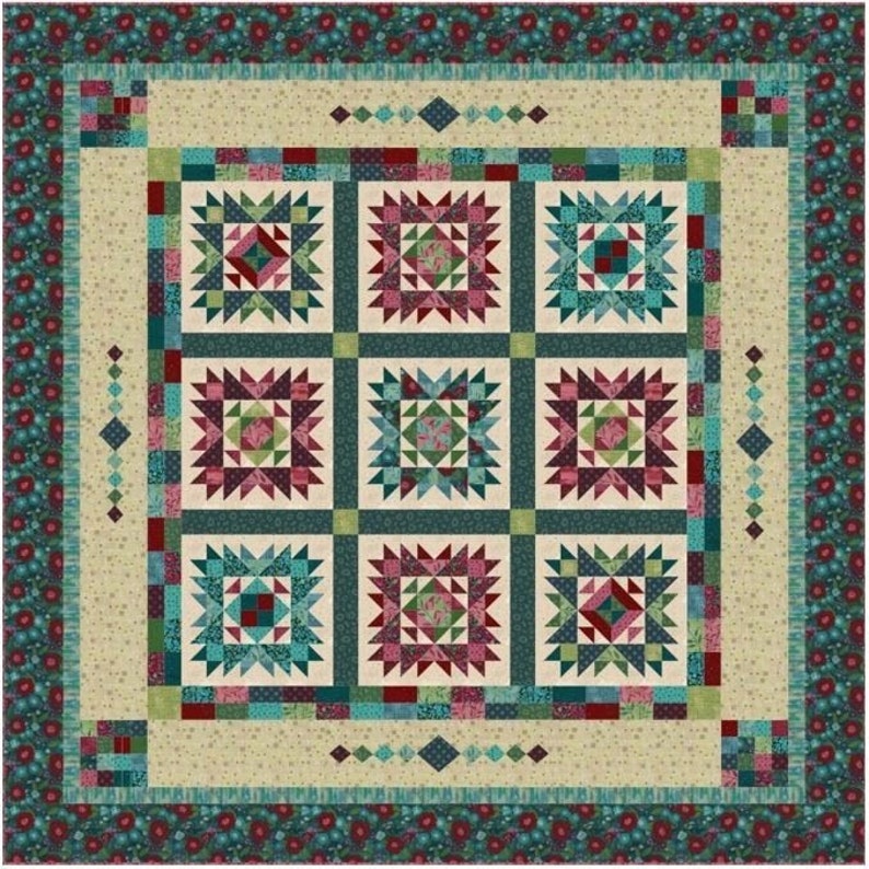 Painter's Garden Queen/King Size Quilt Kit/Twilight Etsy