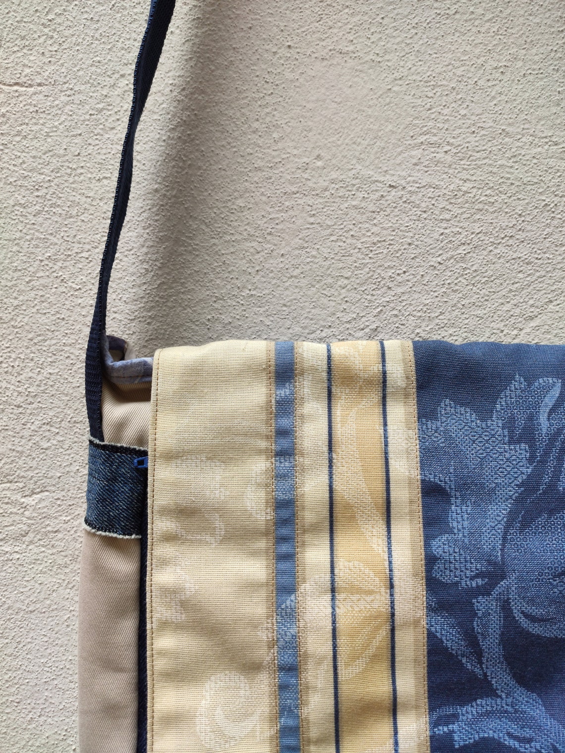 Shoulder flap bag with Velcro closure | Etsy