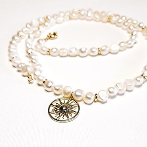 Mother of Pearl Necklace, Handmade Jewelry, Gift for Her