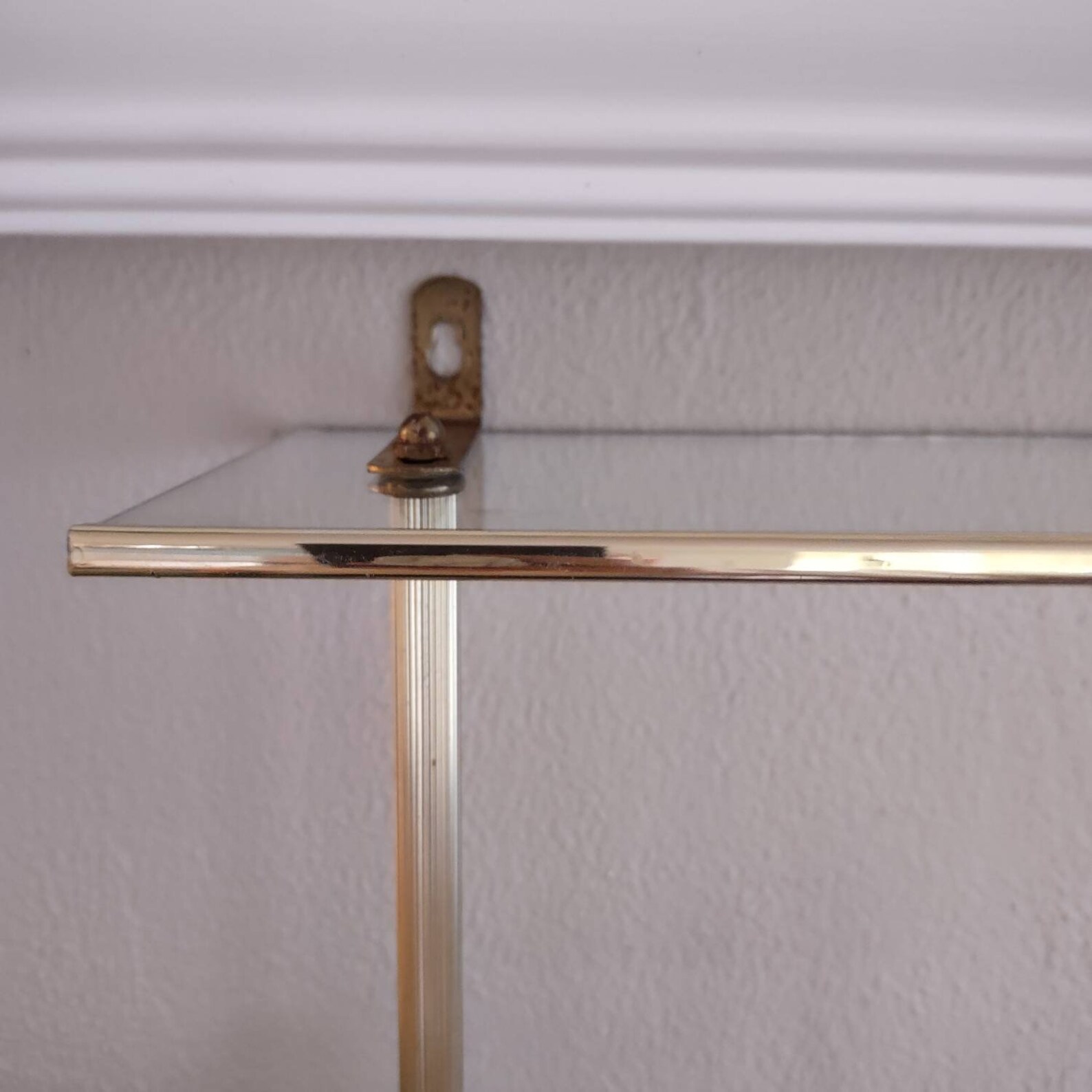 Vintage 3Tier Glass Shelf Vanity Bathroom Office Etsy