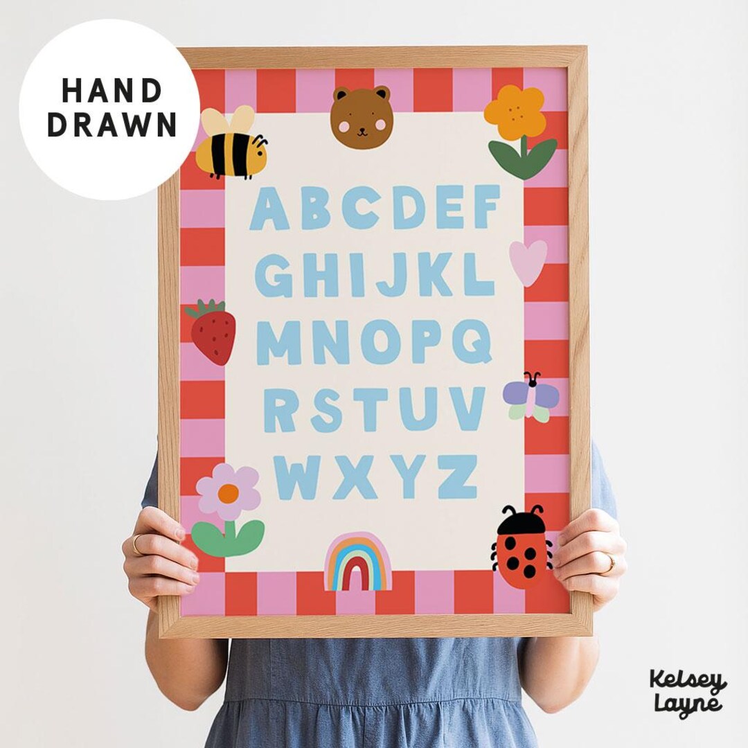 Alphabet Printable Wall Art for Kids – Cute Educational Print for ...