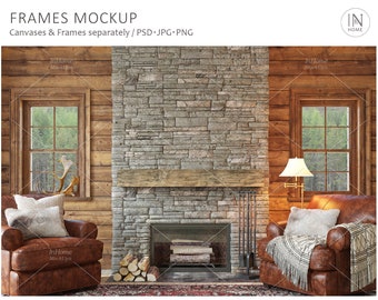 Download Fireplace Mockup Etsy