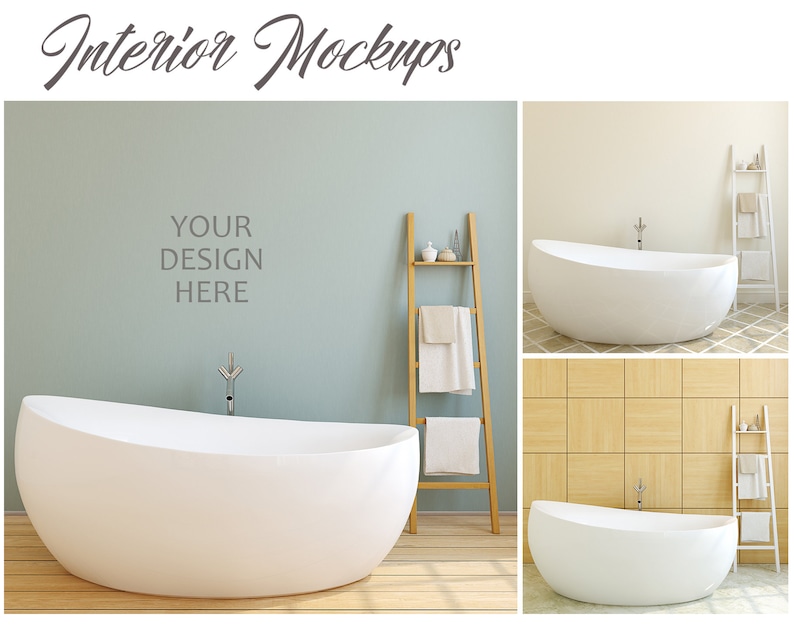 Download Bathroom mockup interior mockup modern bathroom mockup | Etsy