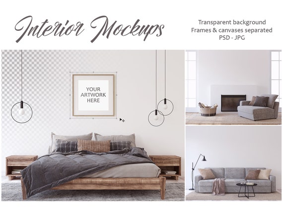 Wall Frame Mockup Men S Interior Canvas Mockup Etsy