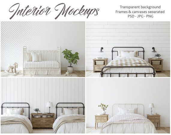 Farmhouse Nursery Mockup Nursery Room Mockup Interior Etsy