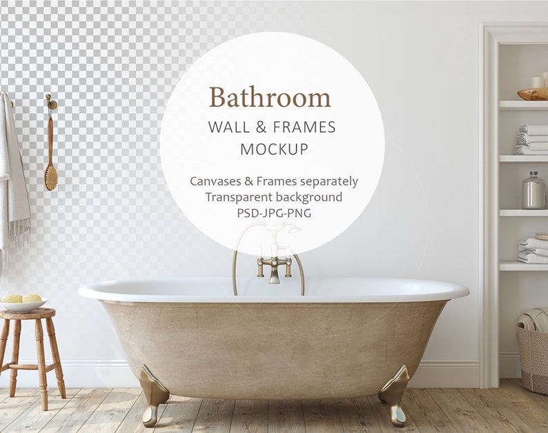 Download Bathroom mockup interior mockup wall mockup frame mockup ...