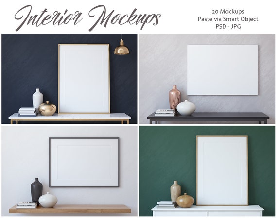 Frame Mockup Poster Mockup Canvas Mockup Interior Mockup Etsy