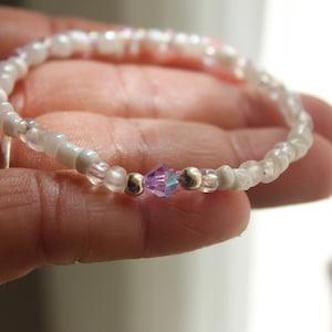 Alexandrite June Birthstone Seed Beaded Crystal Bracelet | Alexandrite Jewelry | June Birthstone Bracelet | Alexandrite Birthstone Jewelry