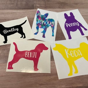 Custom Dog Silhouette Stickers - All Breeds - Car Decals - Cup Decals - Dog Decals - Vinyl Decals