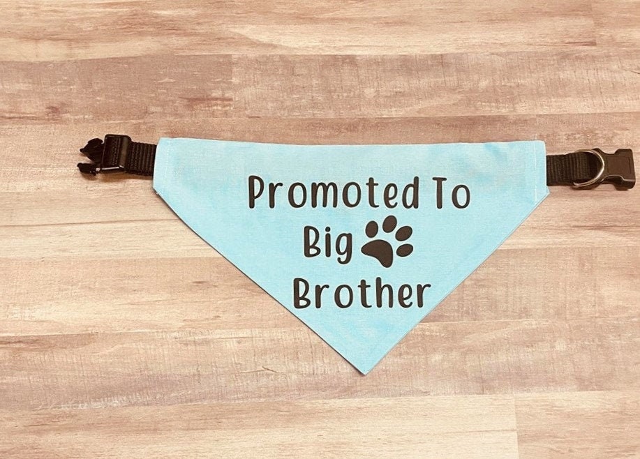 Promoted To Big Brother Dog Bandana, Pregnancy Announcement Dog Banda…