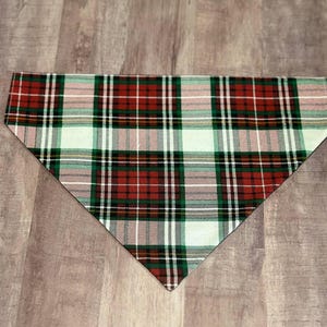 Personalized Traditional Christmas Color Dog Bandana | Dog Bandana | Christmas Bandana | Over the Collar Bandana | Slip On Dog Bandana |