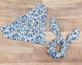 Dog Bandana, Dog Bandana Set, Matching Set, Pet Bandana, Matching Pet Badana, Pet Accessories