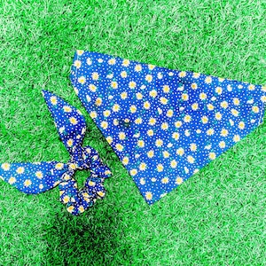 Floral Dog Bandana, Summer Dog Bandana, Dog Bandana, Over the Collar Dog Bandana, Slip on Dog Bandana