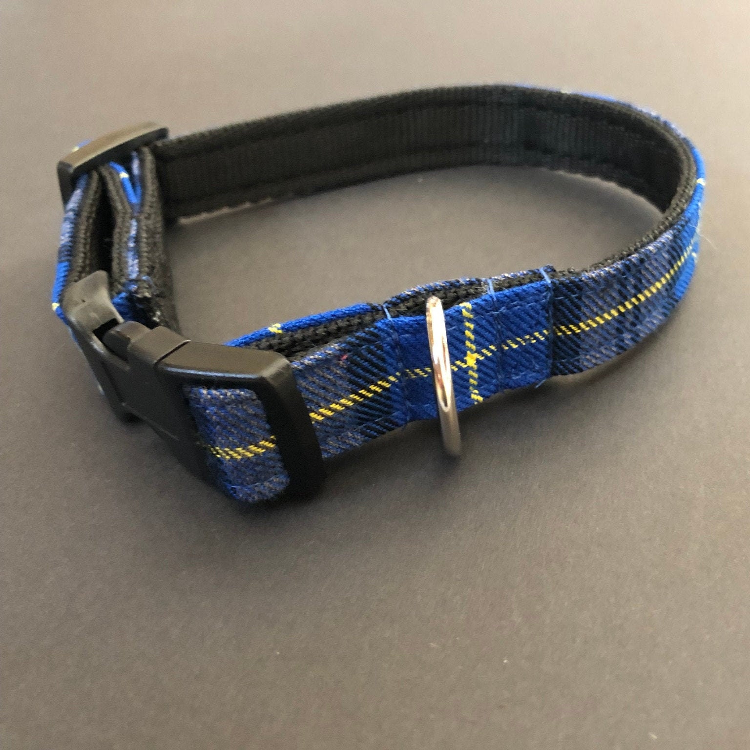 Dog Collars Tartan Dog Collar Royal Blue Dog Collar Etsy UK
