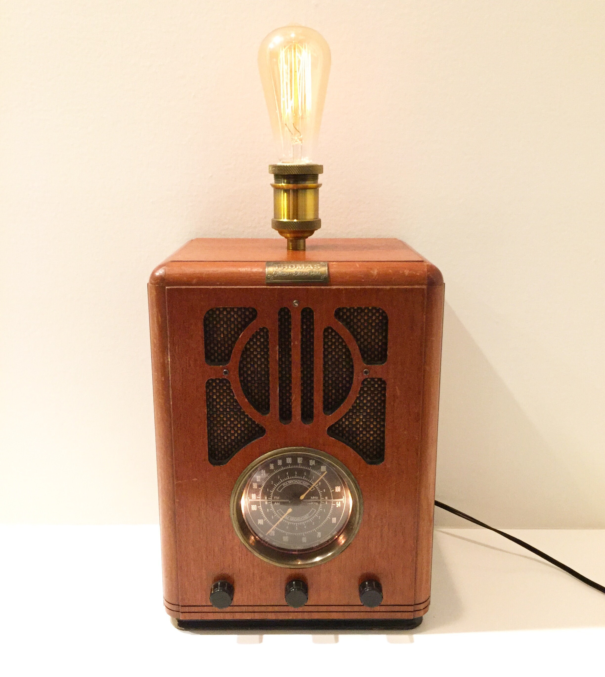 Vintage Radio Table Lamp Etsy