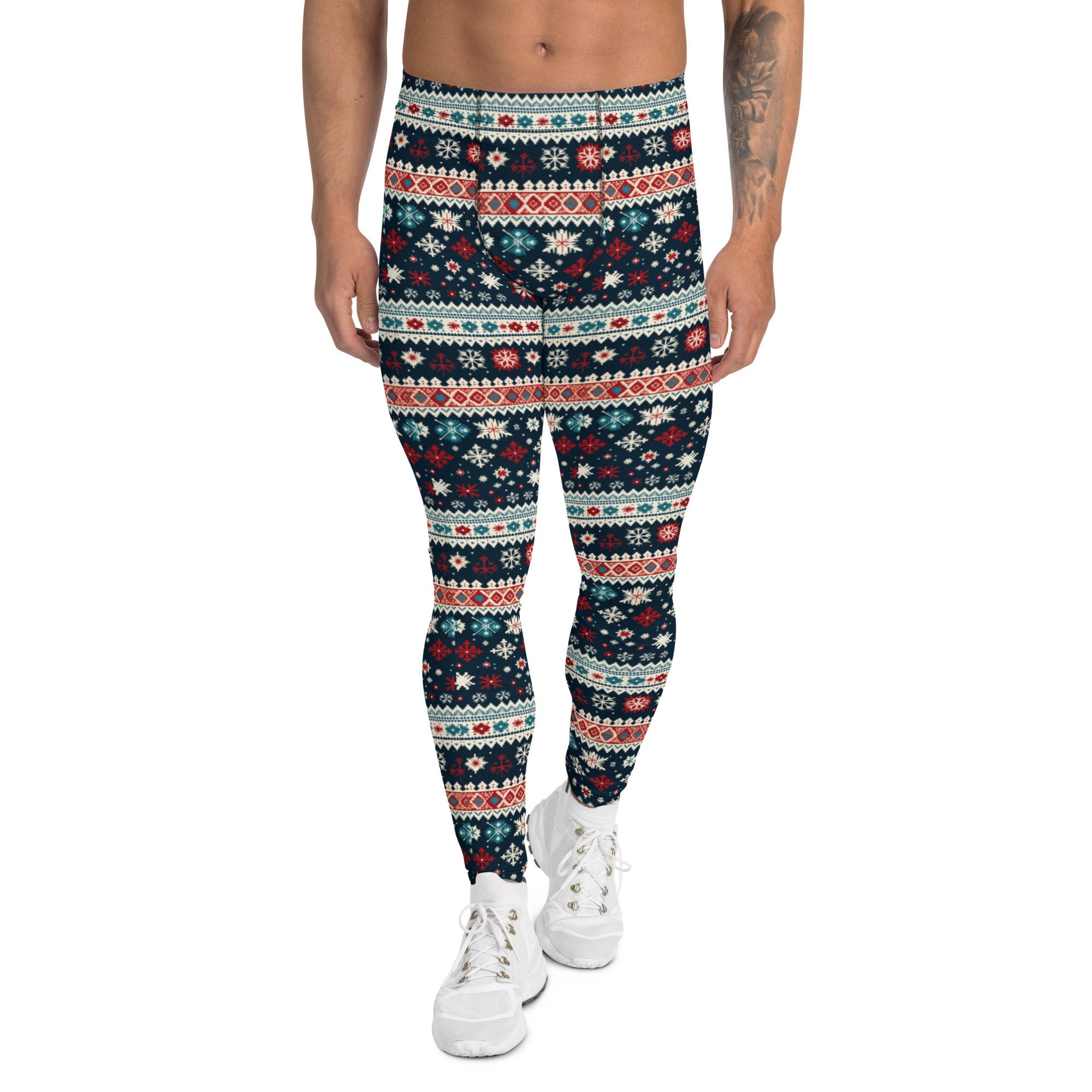 Christmas leggings for men discount