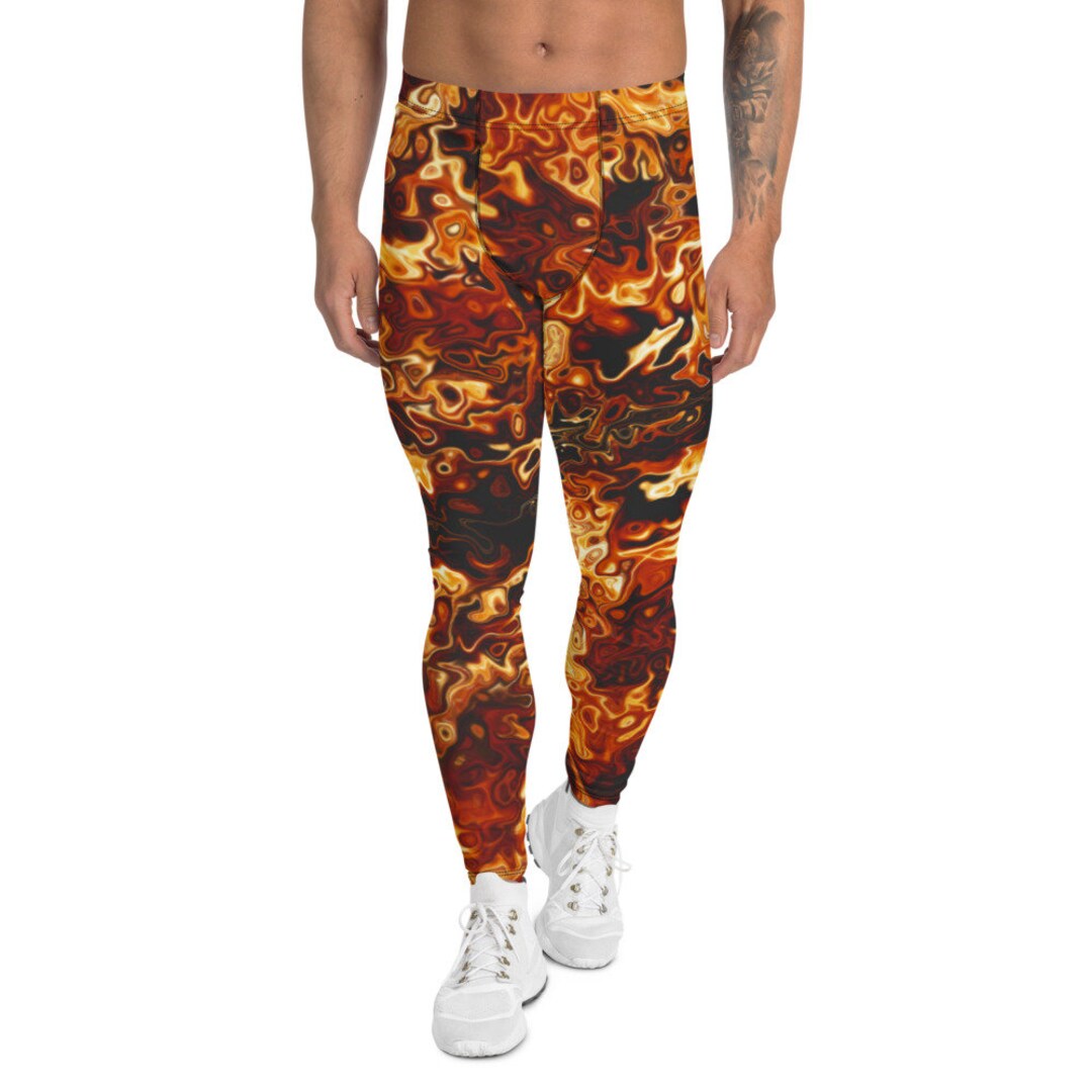 Men's Gym Leggings Wrestling Pants Printed Leggings Etsy