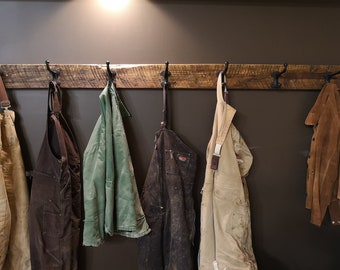 Large coat rack hanger - Reclaimed - Iron - farm decor - reclaim barnwood