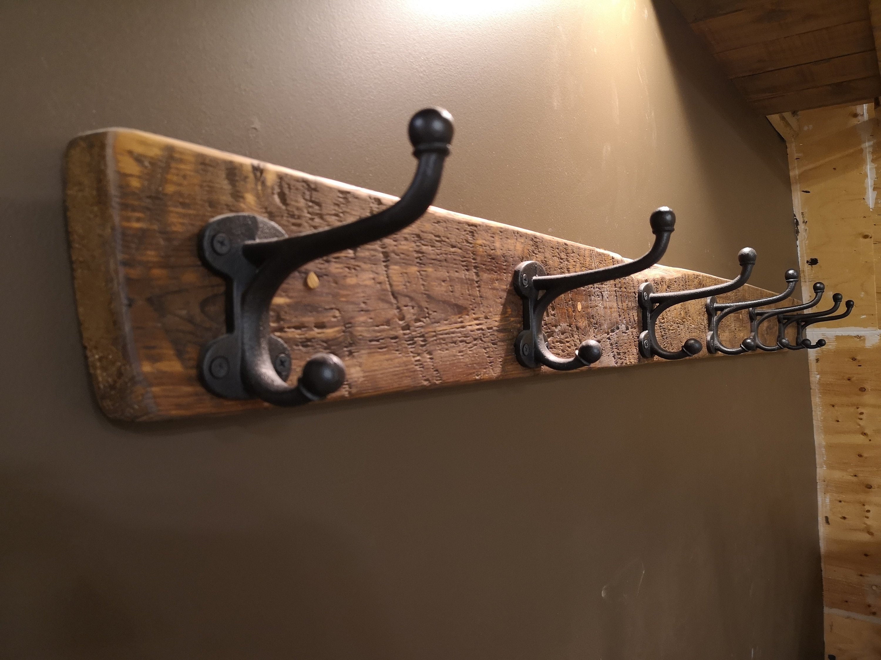 Large coat rack hanger Reclaimed Iron farm decor Etsy