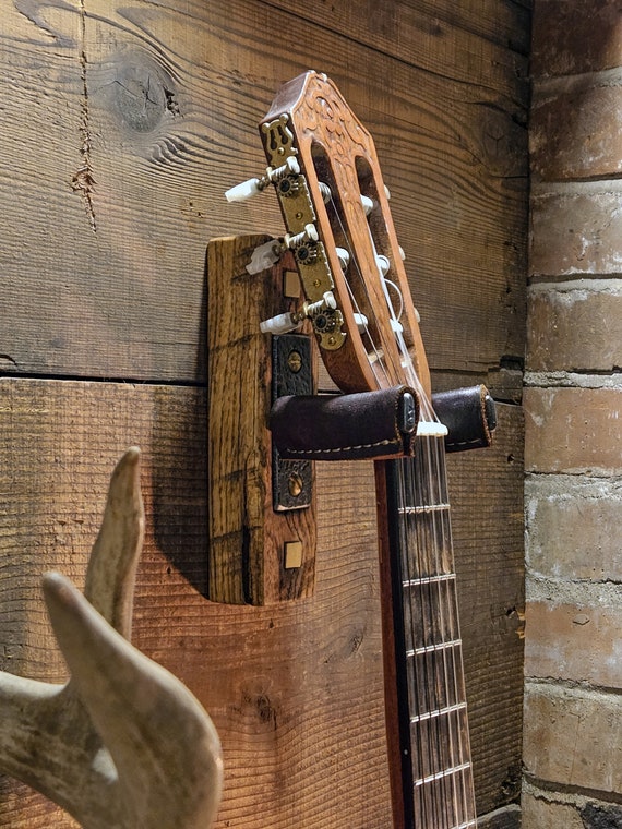 Hand Forged Guitar Wall Hanger Gift Handstitched Rustic Quality Etsy