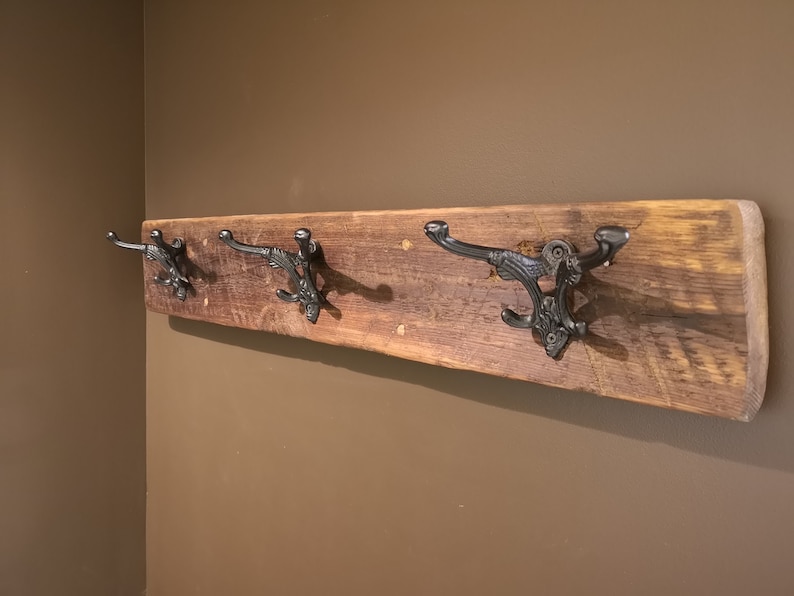 Small Ornate Coat Rack Reclaimed Rustic Farm Decor Etsy