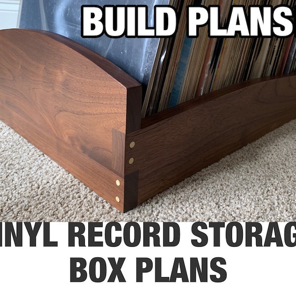 Vinyl Record Storage Box - Build Plans (Instant Download)